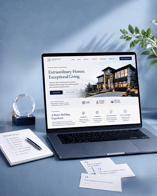 Website review illustration with a checklist and magnifying glass